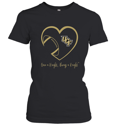 UCF Knights Football Inside Heart Team Apparel Women's T-Shirt Women's T-Shirt / Black / S Women's T-Shirt - FordPhuMy