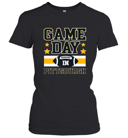 NFL Pittsburgh PA. Game Day Football Home Team Women's T-Shirt Women's T-Shirt / Black / S Women's T-Shirt - FordPhuMy