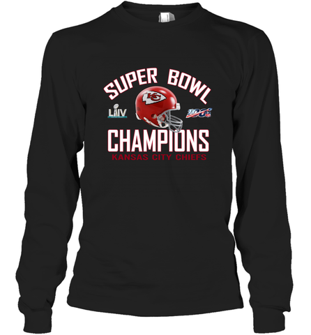 NFL super bowl Kansas City Chiefs Logo Helmet champions Long Sleeve T-Shirt Long Sleeve T-Shirt / Black / S Long Sleeve T-Shirt - FordPhuMy