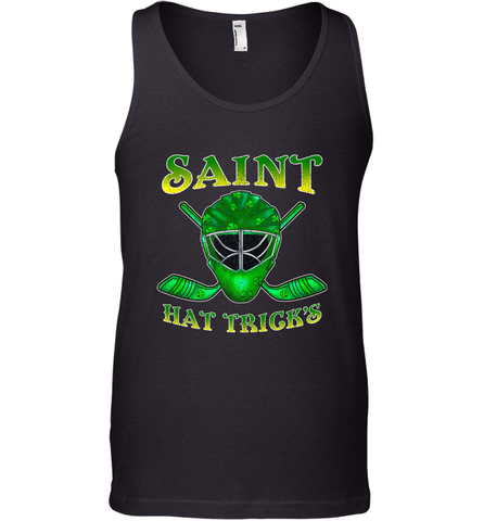 Saint Hat Tricks Ice Hockey Funny St Patricks Day Gift Men's Tank Top Men's Tank Top / Black / XS Men's Tank Top - FordPhuMy