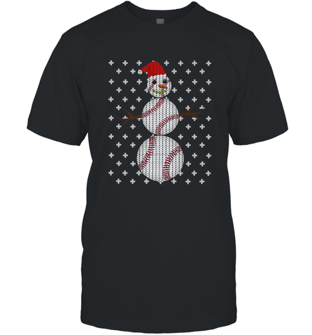 UGLY CHRISTMAS Baseball Snowman Holiday Santa Funny Men Gift Men's T-Shirt Men's T-Shirt / Black / S Men's T-Shirt - FordPhuMy
