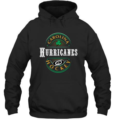 Carolina Hurricanes Fanatics St. Patrick's Day Forever Lucky Hooded Sweatshirt Hooded Sweatshirt / Black / S Hooded Sweatshirt - FordPhuMy