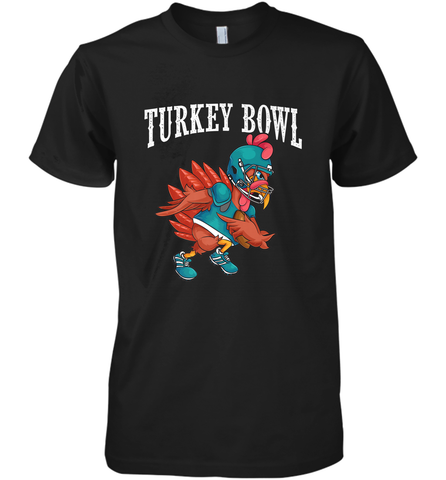 Cool Turkey Bowl _ Funny Thanksgiving Football Player Men's Premium T-Shirt Men's Premium T-Shirt / Black / XS Men's Premium T-Shirt - FordPhuMy