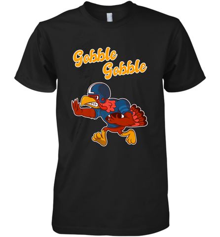 Turkey Football Shirt Funny Thanksgiving Turkey Gobble Gift Men's Premium T-Shirt Men's Premium T-Shirt / Black / XS Men's Premium T-Shirt - FordPhuMy