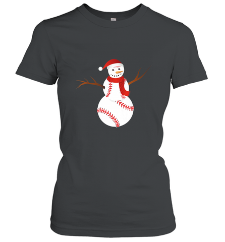Snowman Baseball Christmas Women's T-Shirt Women's T-Shirt / Black / S Women's T-Shirt - FordPhuMy
