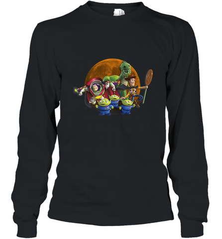 Disney Pixar Toy Story Halloween Moon Group Long Sleeve T-Shirt Long Sleeve T-Shirt / Black / S Long Sleeve T-Shirt - FordPhuMy