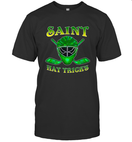Saint Hat Tricks Ice Hockey Funny St Patricks Day Gift Men's T-Shirt Men's T-Shirt / Black / S Men's T-Shirt - FordPhuMy
