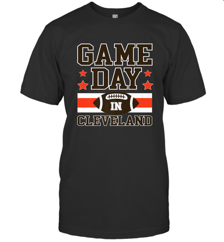 NFL Cleveland Game Day Football Home Team Colors Men's T-Shirt Men's T-Shirt / Black / S Men's T-Shirt - FordPhuMy