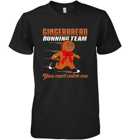 Christmas Gingerbread Man Cookie Gingerbread Running Team Men's Premium T-Shirt Men's Premium T-Shirt / Black / XS Men's Premium T-Shirt - FordPhuMy