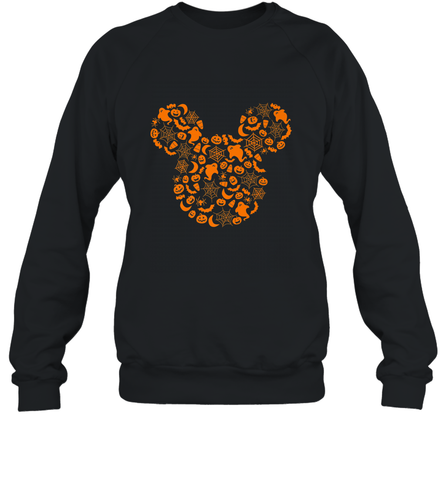 Disney Mickey Mouse Halloween Silhouette Crewneck Sweatshirt Crewneck Sweatshirt / Black / S Crewneck Sweatshirt - FordPhuMy