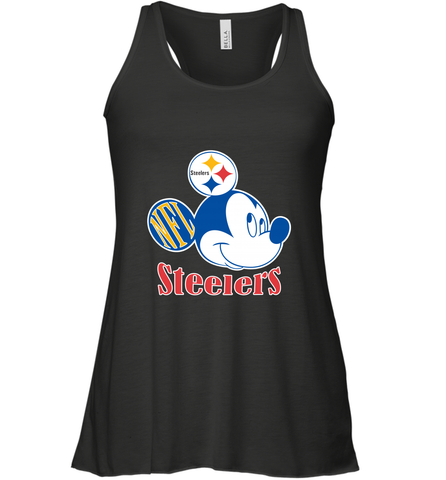 Nfl Pittsburgh Steelers Mickey Team Women's Racerback Tank Women's Racerback Tank / Black / XS Women's Racerback Tank - FordPhuMy