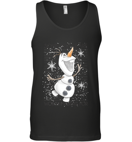 Disney Frozen Olaf Some People Are Worth Melting For Men's Tank Top Men's Tank Top / Black / XS Men's Tank Top - FordPhuMy