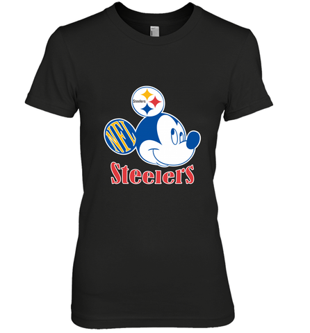 Nfl Pittsburgh Steelers Mickey Team Women's Premium T-Shirt Women's Premium T-Shirt / Black / XS Women's Premium T-Shirt - FordPhuMy