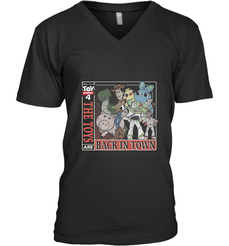 Disney Pixar Toy Story 4 Toys Are Back In Town Men's V-Neck Men's V-Neck / Black / S Men's V-Neck - FordPhuMy