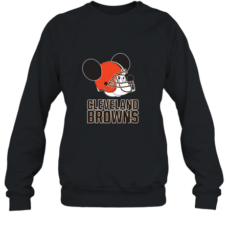 Nfl Cleveland Browns Mickey Mouse Team Crewneck Sweatshirt Crewneck Sweatshirt / Black / S Crewneck Sweatshirt - FordPhuMy