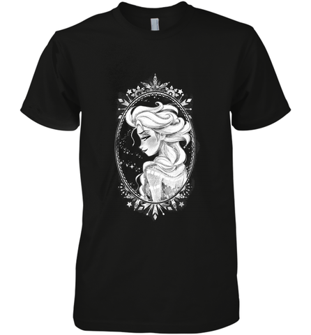 Disney Frozen Elsa Sketch Portrait Snowflakes Men's Premium T-Shirt Men's Premium T-Shirt / Black / XS Men's Premium T-Shirt - FordPhuMy