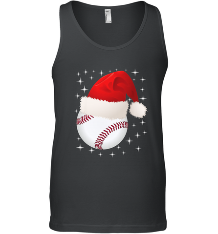 Christmas Stars baseball Ball Santa Hat Funny Sport Xmas Men's Tank Top Men's Tank Top / Black / XS Men's Tank Top - FordPhuMy