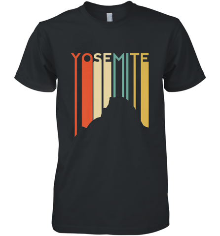 Yosemite National Park Retro Half Dome El Capitan Cali Men's Premium T-Shirt Men's Premium T-Shirt / Black / XS Men's Premium T-Shirt - FordPhuMy