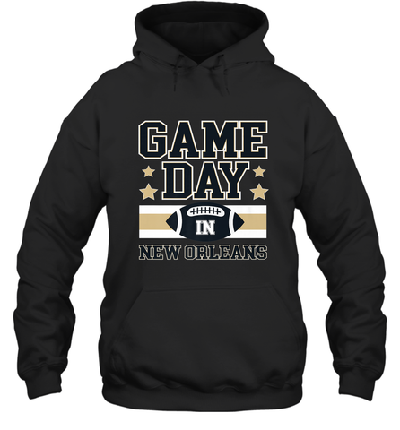 NFL New Orleans La. Game Day Football Home Team Hooded Sweatshirt Hooded Sweatshirt / Black / S Hooded Sweatshirt - FordPhuMy