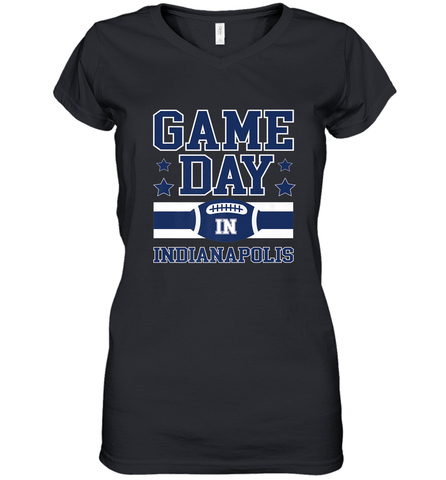 NFL Indianapolis Game Day Football Home Team Women's V-Neck T-Shirt Women's V-Neck T-Shirt / Black / S Women's V-Neck T-Shirt - FordPhuMy