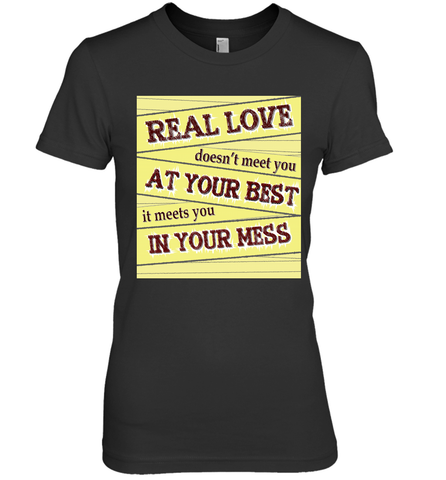 Real love funny quotes for valentine (2) Women's Premium T-Shirt Women's Premium T-Shirt / Black / XS Women's Premium T-Shirt - FordPhuMy