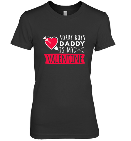 Kids Funny Valentine's Day Present For Your Little Girl, Daughter Women's Premium T-Shirt Women's Premium T-Shirt / Black / XS Women's Premium T-Shirt - FordPhuMy