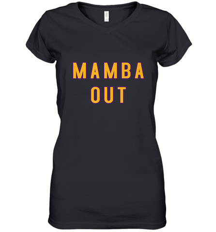 Mamba Out Limited Edition Farewell Tribute Women's V-Neck T-Shirt Women's V-Neck T-Shirt / Black / S Women's V-Neck T-Shirt - FordPhuMy