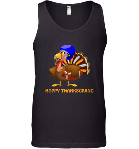 Cool Happy Thanksgiving Football Shirt Gobble Player Turkey Men's Tank Top Men's Tank Top / Black / XS Men's Tank Top - FordPhuMy