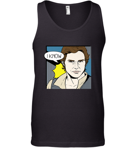 Star Wars Han Solo I Know Pop Art Couples Men's Tank Top Men's Tank Top / Black / XS Men's Tank Top - FordPhuMy