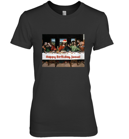 Comics Style Funny Christmas Happy Birthday Jesus Women's Premium T-Shirt Women's Premium T-Shirt / Black / XS Women's Premium T-Shirt - FordPhuMy