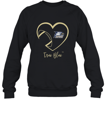 Georgia Southern Eagles Football Inside Heart Team Crewneck Sweatshirt Crewneck Sweatshirt / Black / S Crewneck Sweatshirt - FordPhuMy