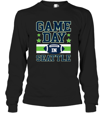NFL Seattle Wa. Game Day Football Home Team Long Sleeve T-Shirt Long Sleeve T-Shirt / Black / S Long Sleeve T-Shirt - FordPhuMy