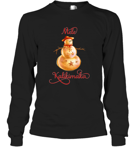 Mele Kalikimaka Hawaiian Christmas Long Sleeve T-Shirt Long Sleeve T-Shirt / Black / S Long Sleeve T-Shirt - FordPhuMy
