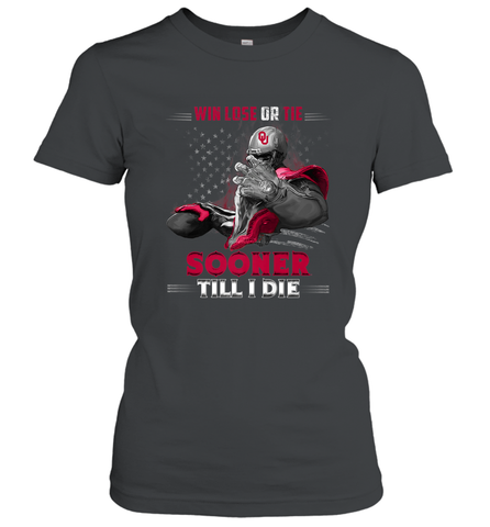 Oklahoma Sooners Win Lose Or Tie Women's T-Shirt Women's T-Shirt / Black / S Women's T-Shirt - FordPhuMy