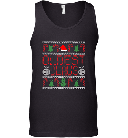 Oldest Claus Santa Hat Christmas Gift Matching Family Ugly Men's Tank Top Men's Tank Top / Black / XS Men's Tank Top - FordPhuMy