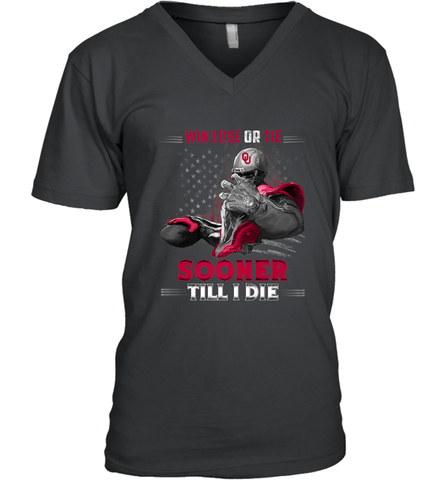 Oklahoma Sooners Win Lose Or Tie Men's V-Neck Men's V-Neck / Black / S Men's V-Neck - FordPhuMy