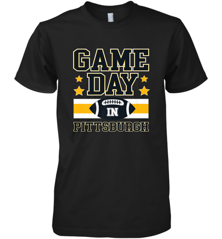 NFL Pittsburgh PA. Game Day Football Home Team Men's Premium T-Shirt Men's Premium T-Shirt / Black / XS Men's Premium T-Shirt - FordPhuMy