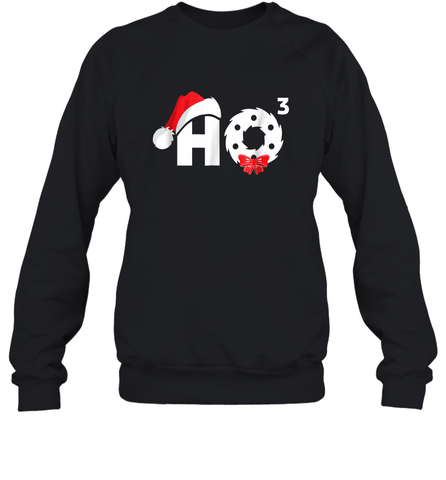 Santa HO HO3 Cubed Funny Christmas Crewneck Sweatshirt Crewneck Sweatshirt / Black / S Crewneck Sweatshirt - FordPhuMy