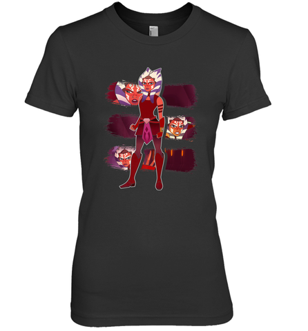 Star Wars Forces of Destiny Ahsoka Panels Women's Premium T-Shirt Women's Premium T-Shirt / Black / XS Women's Premium T-Shirt - FordPhuMy