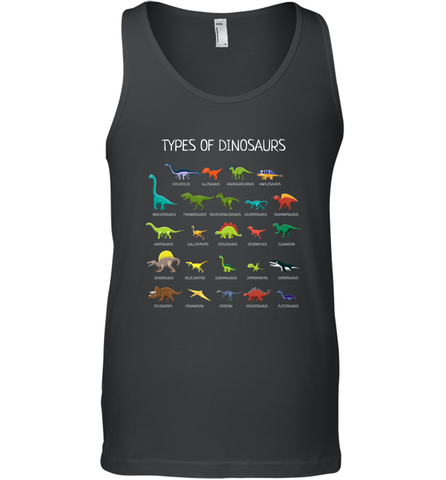 Types Of Dinosaurs Men's Tank Top Men's Tank Top / Black / XS Men's Tank Top - FordPhuMy