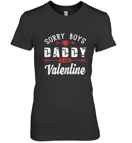 Funny Valentine's Day Present For Your Little Girl, Daughter Women's Premium T-Shirt Women's Premium T-Shirt / Black / XS Women's Premium T-Shirt - FordPhuMy