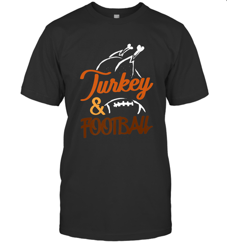 Turkey And Football Thanksgiving Day Football Fan Holiday Men's T-Shirt Men's T-Shirt / Black / S Men's T-Shirt - FordPhuMy