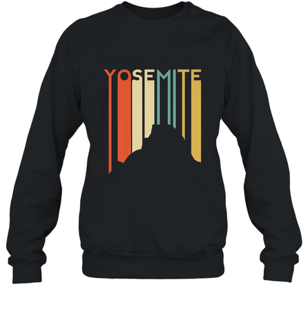Yosemite National Park Retro Half Dome El Capitan Cali Crewneck Sweatshirt Crewneck Sweatshirt / Black / S Crewneck Sweatshirt - FordPhuMy