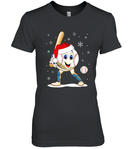 Christmas Baseball Santa Xmas Gift Lover Women's Premium T-Shirt Women's Premium T-Shirt / Black / XS Women's Premium T-Shirt - FordPhuMy