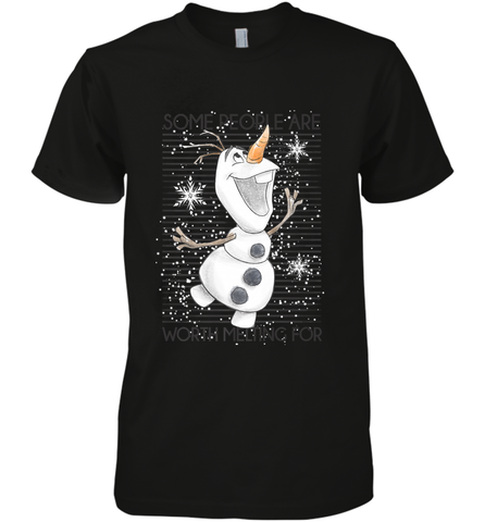 Disney Frozen Olaf Some People Are Worth Melting For Men's Premium T-Shirt Men's Premium T-Shirt / Black / XS Men's Premium T-Shirt - FordPhuMy