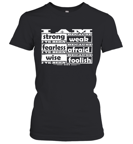 I am strong, fearless wise Best Novelty Gift Wing Inspirational Quote Women's T-Shirt Women's T-Shirt / Black / S Women's T-Shirt - FordPhuMy