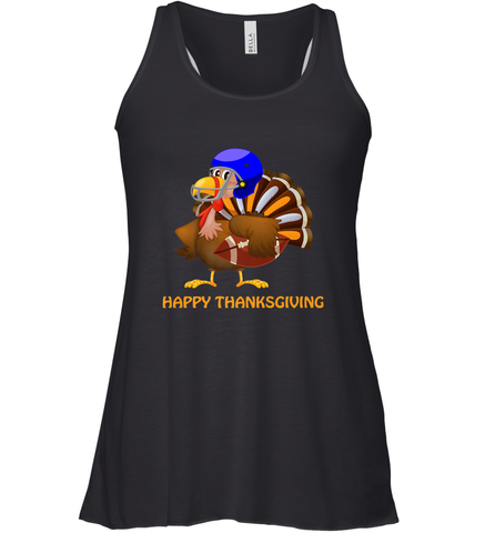 Cool Happy Thanksgiving Football Shirt Gobble Player Turkey Women's Racerback Tank Women's Racerback Tank / Black / XS Women's Racerback Tank - FordPhuMy