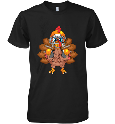 Cool Turkey Football Feathers Funny Thanksgiving Sports Gift Men's Premium T-Shirt Men's Premium T-Shirt / Black / XS Men's Premium T-Shirt - FordPhuMy