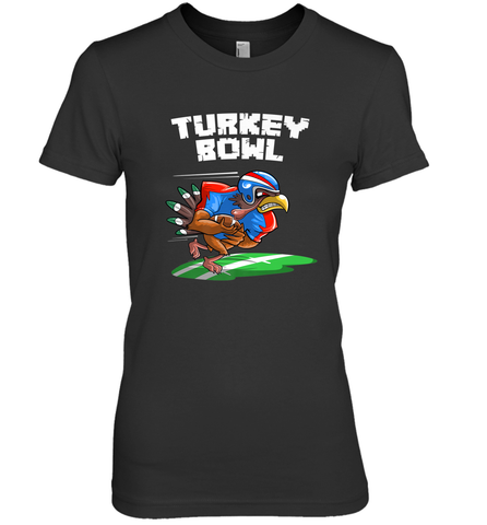 Cool Turkey Bowl _ Funny Thanksgiving Football Player Gift Women's Premium T-Shirt Women's Premium T-Shirt / Black / XS Women's Premium T-Shirt - FordPhuMy
