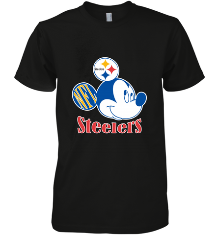 Nfl Pittsburgh Steelers Mickey Team Men's Premium T-Shirt Men's Premium T-Shirt / Black / XS Men's Premium T-Shirt - FordPhuMy